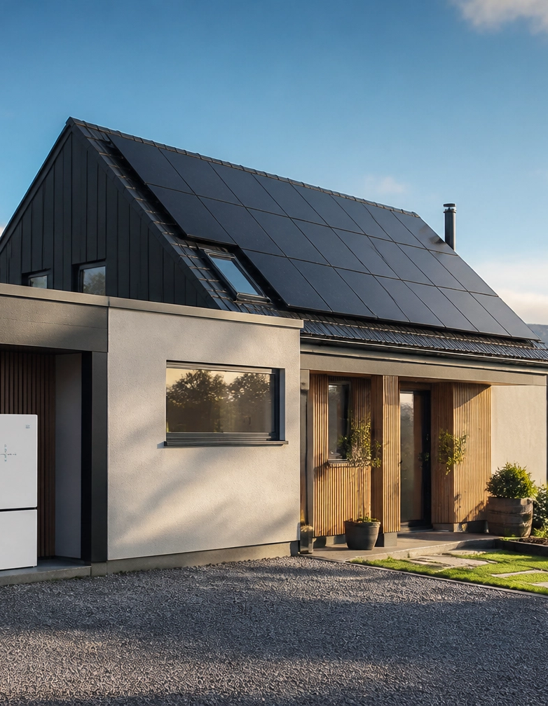 Solar panels and battery storage