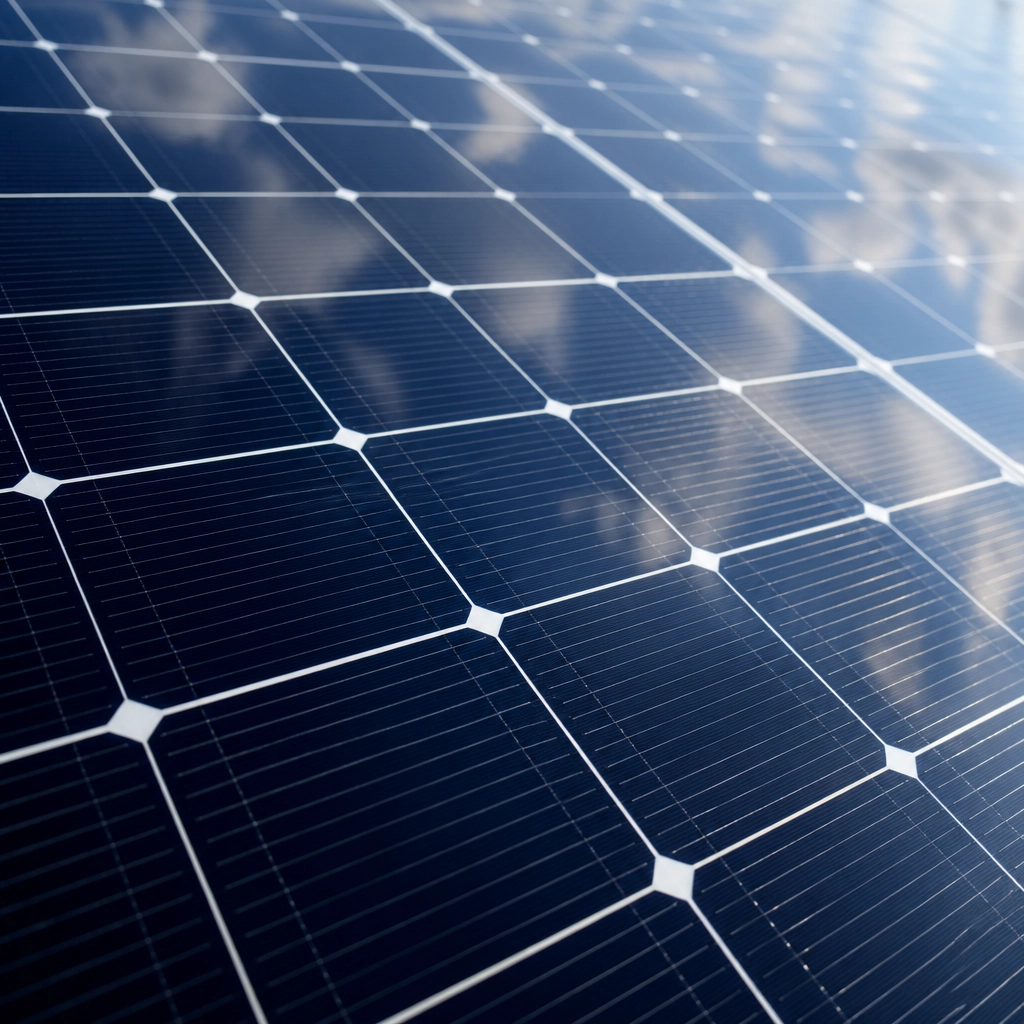 Solar panel close up