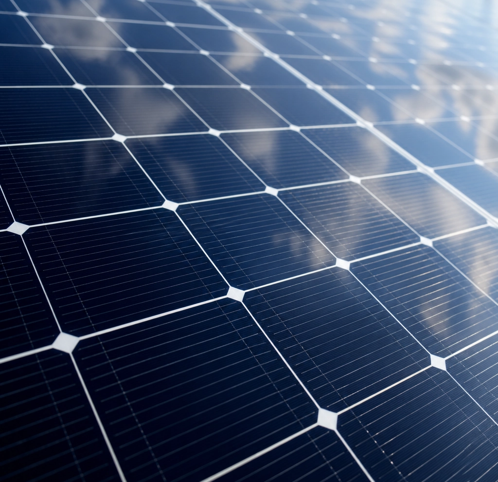 Solar panel close up
