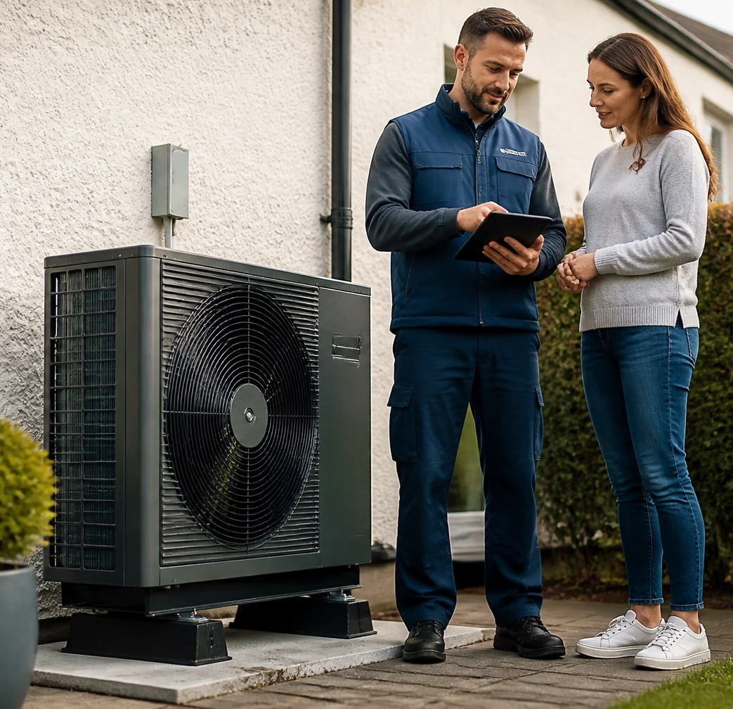 Heat pump installation graphic
