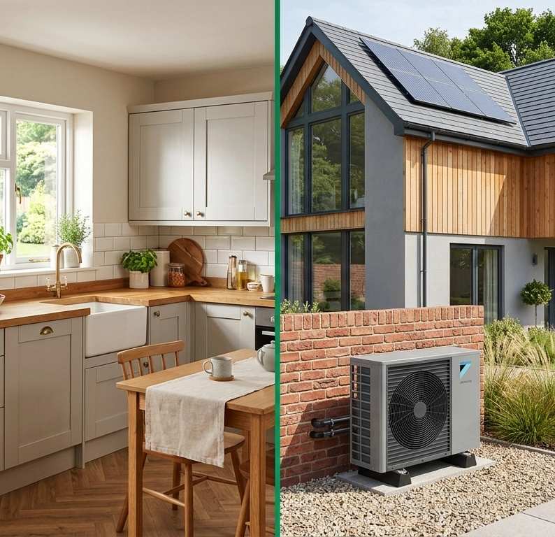 Traditional boiler vs air source heat pump comparison
