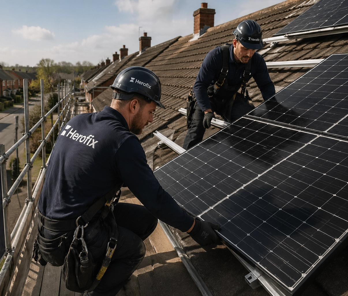 Herofix fitting solar panels