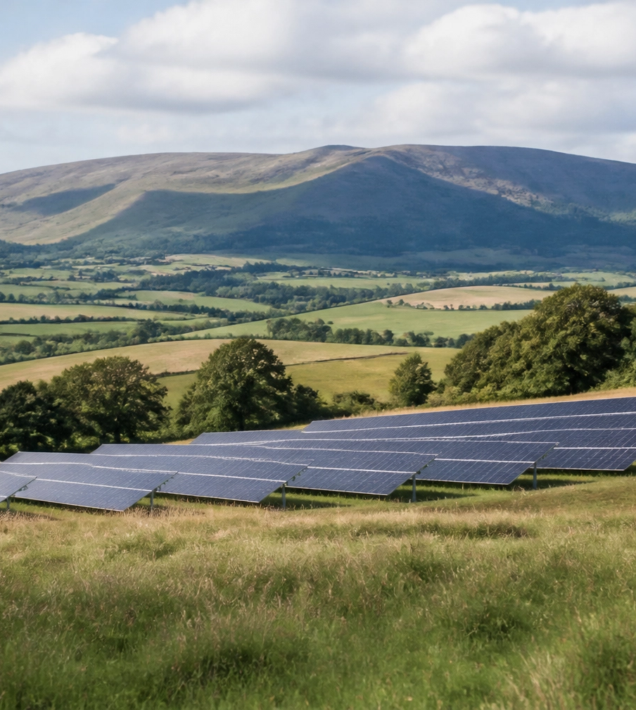 Ground-mounted solar farm on Perthshire farmland