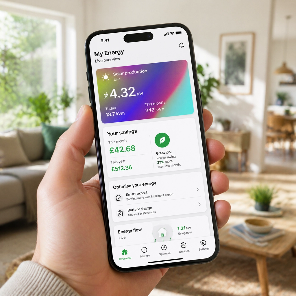 Solar panel energy app