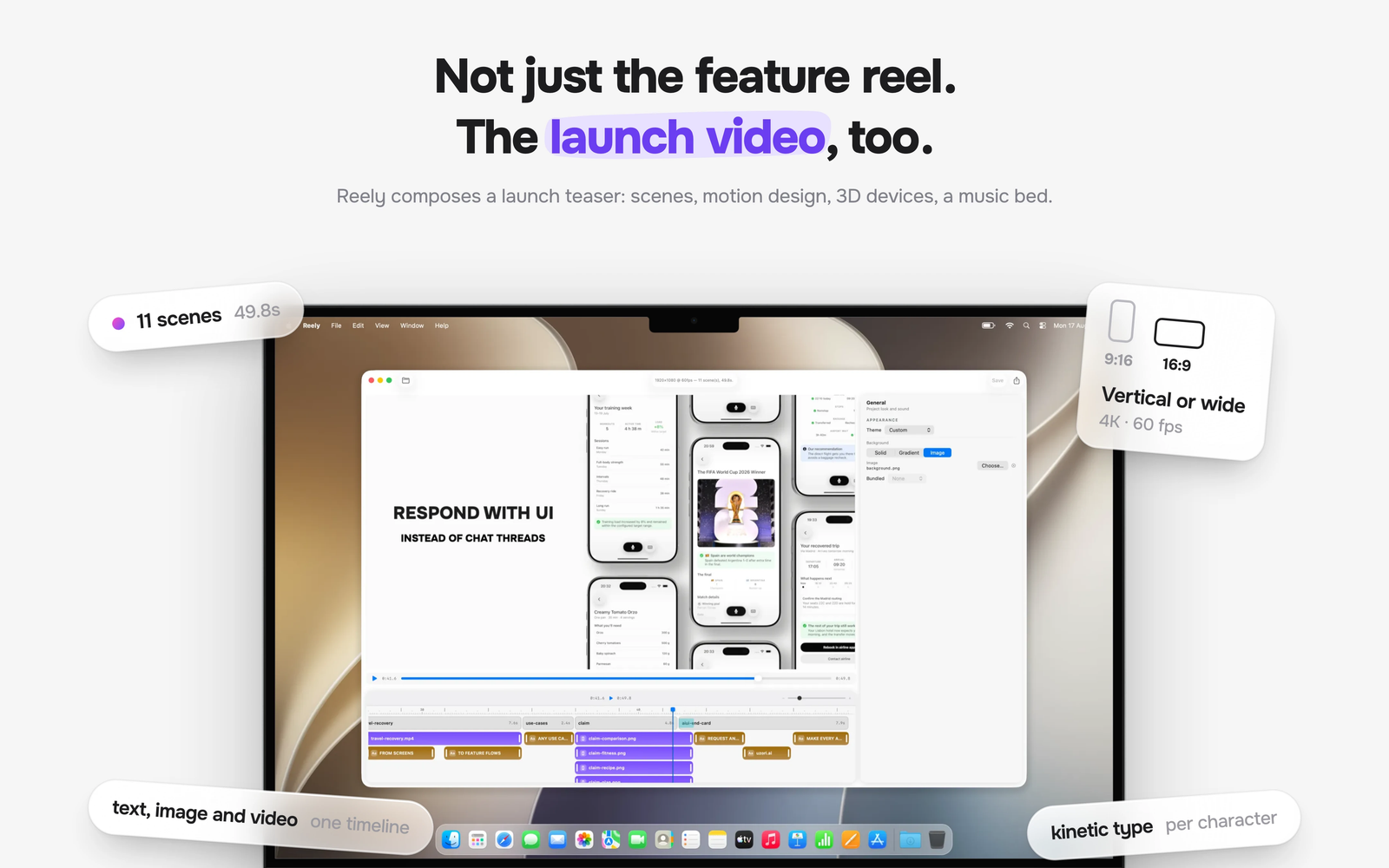 macOS app Reely for creating beautiful product demo videos
