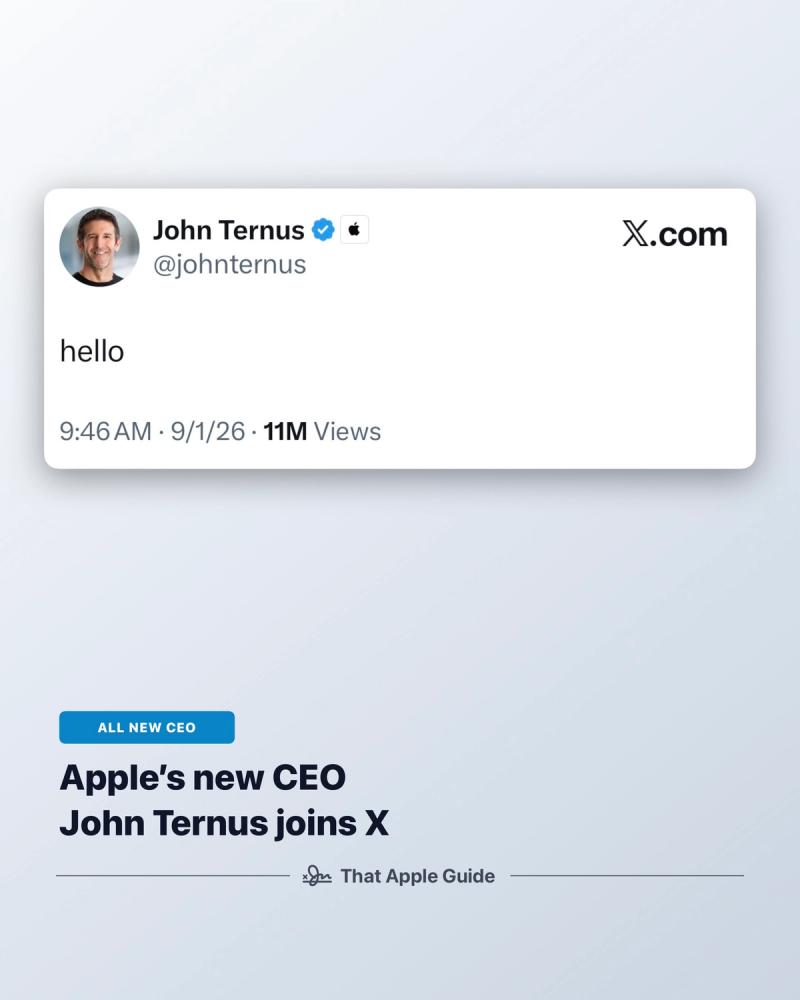 Apple’s new CEO John Ternus joins X 
