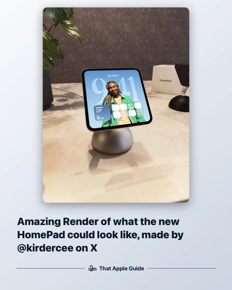 Rendering of the Rumored HomePad