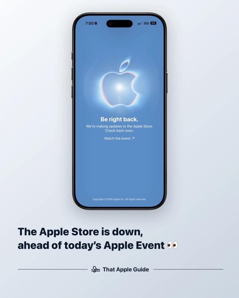 The Apple Store is down this morning ahead of the Apple event 