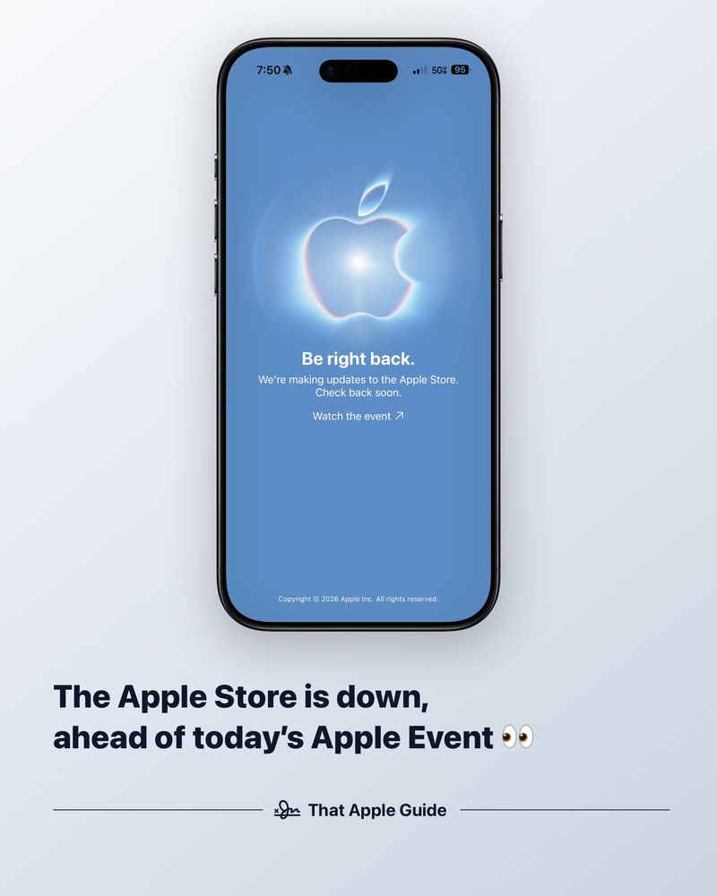 The Apple Store is down this morning ahead of the Apple event
