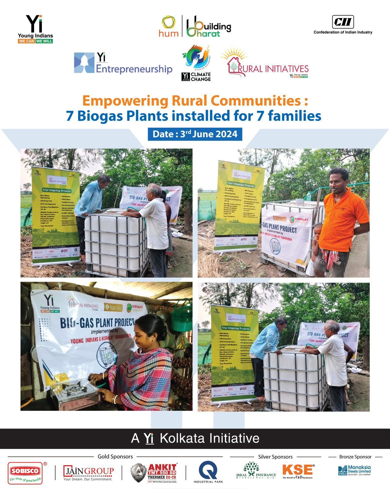 Yi24 | Empowering rural communities : 7 bio gas plants installed for 7 families