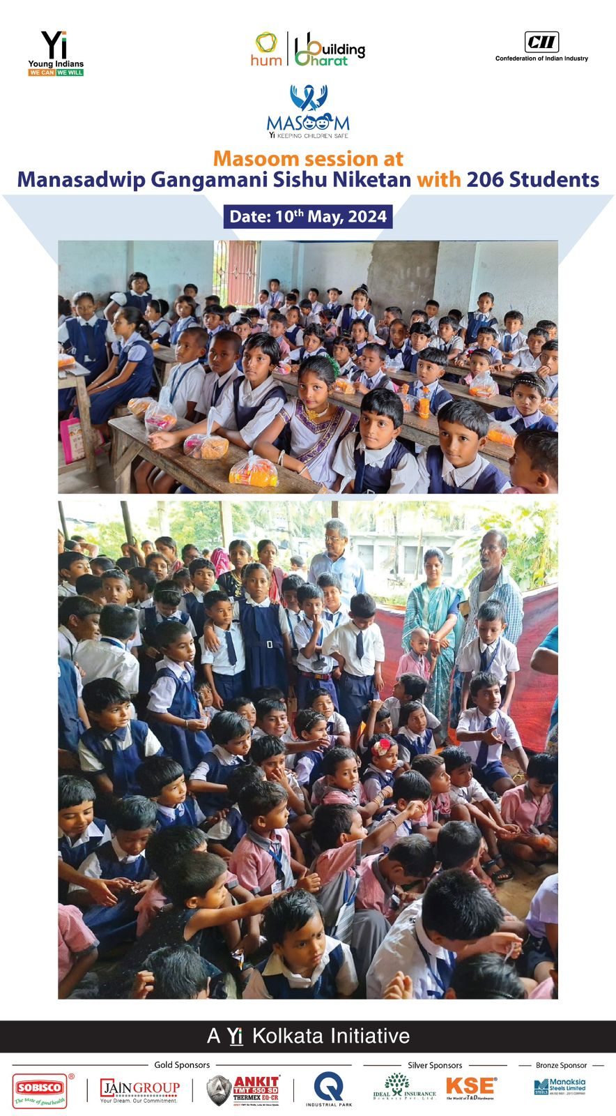 Yi24 | Masoom - Awareness Session at Manasadwip Gangamani Sishu Niketan with 206 Students