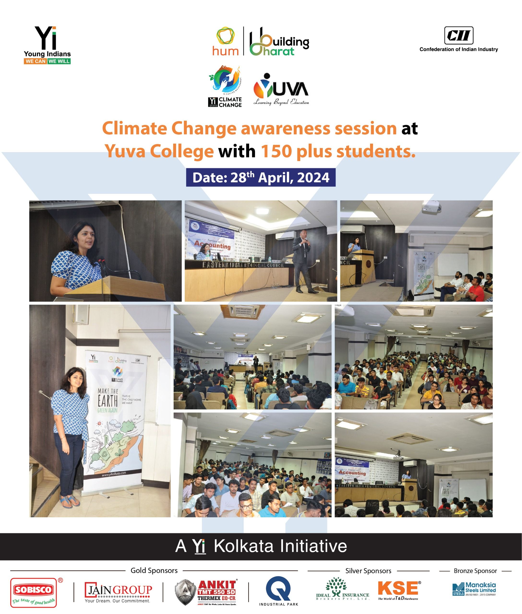 Yi24 | Climate Change Awareness Session at Yuva College with 150 plus students