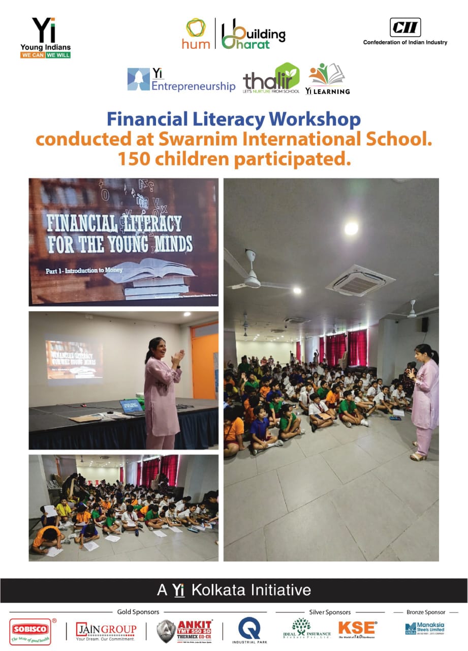 Yi24 | Financial Literacy Workshop for 150 Kids conducted at Swarnim International School