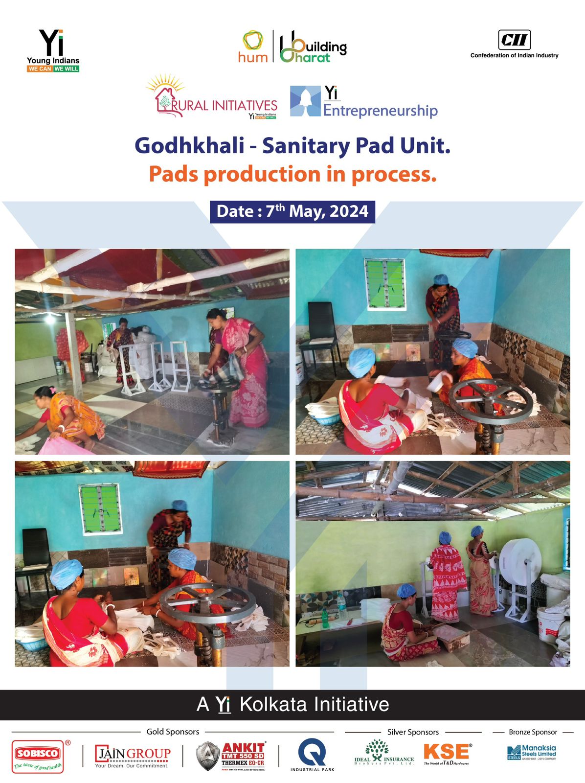 Yi24 | Godhkhali - Sanitary Pad Unit - Pads production in process