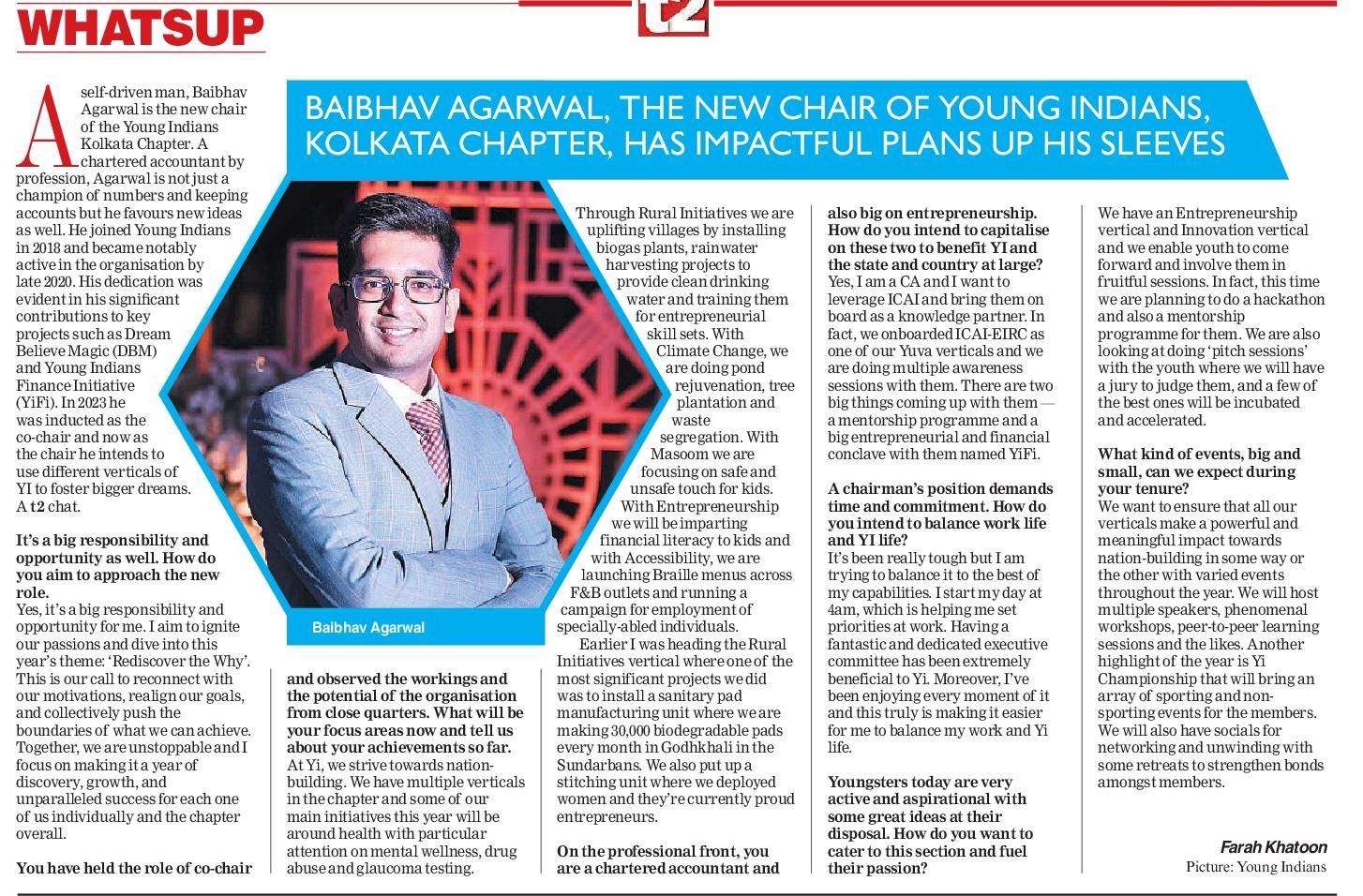 Yi24 | Baibhav Agarwal: Leading Young Indians Kolkata into a Promising 2024