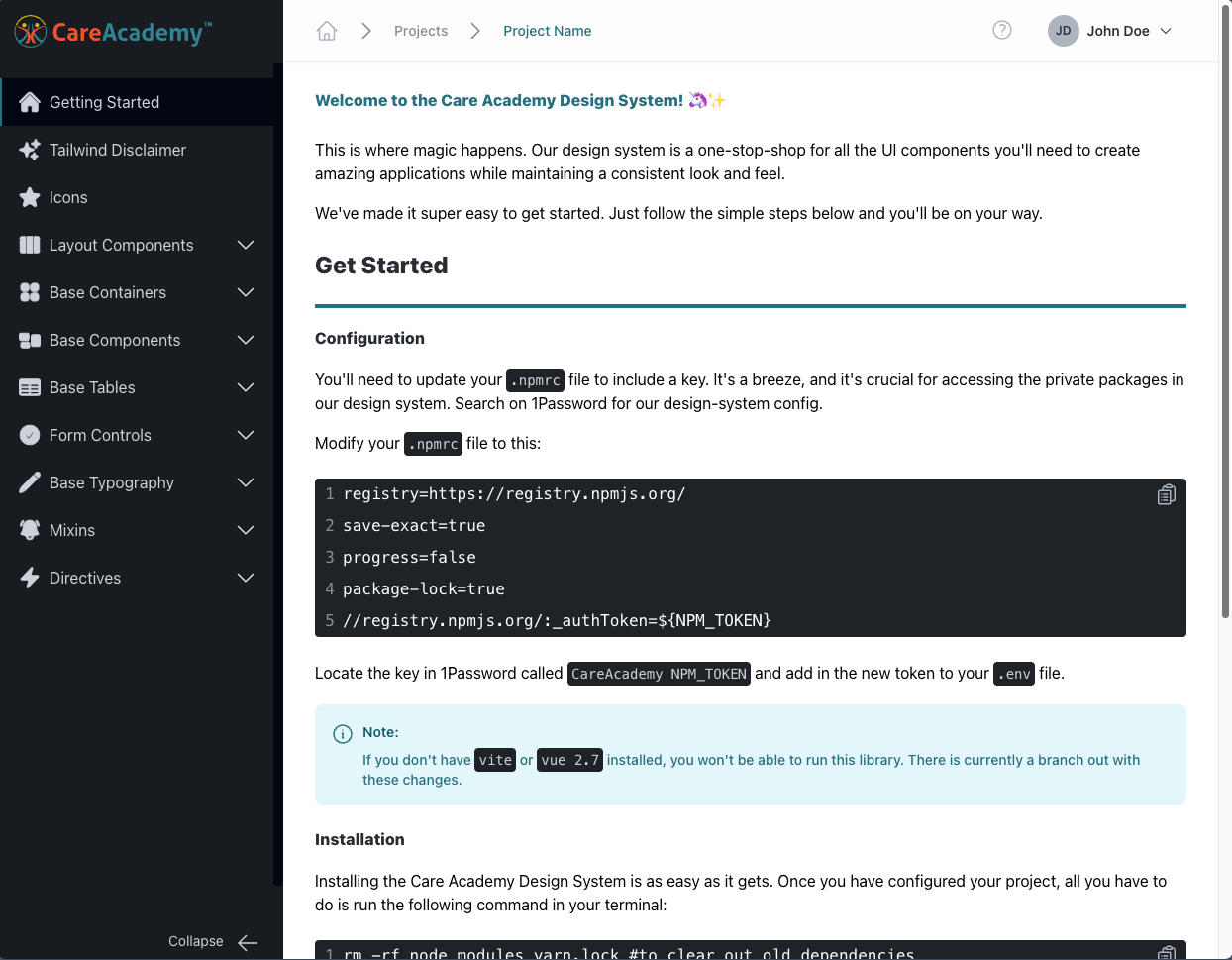 CareAcademy Design System