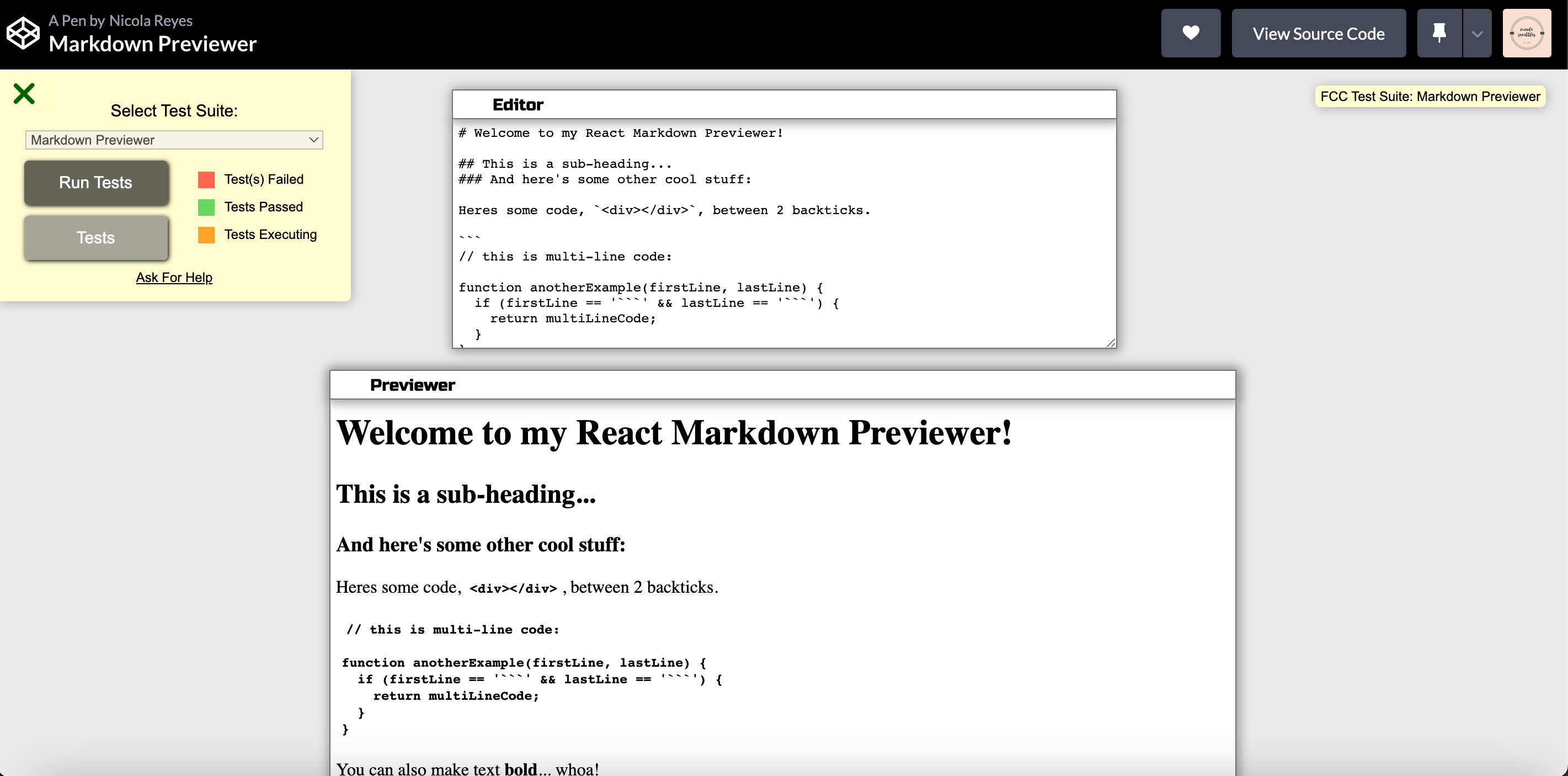 Markdown Previewer