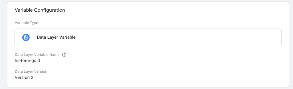 GTM Hubspot Data Layer Variable