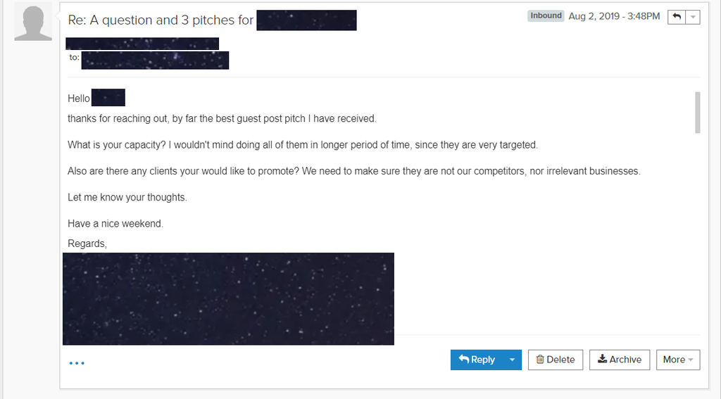 email outreach template