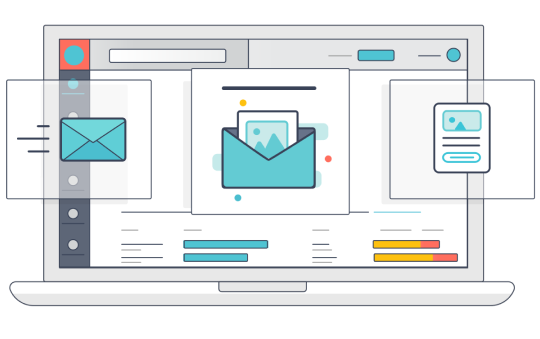 Moosend email outreach illustration