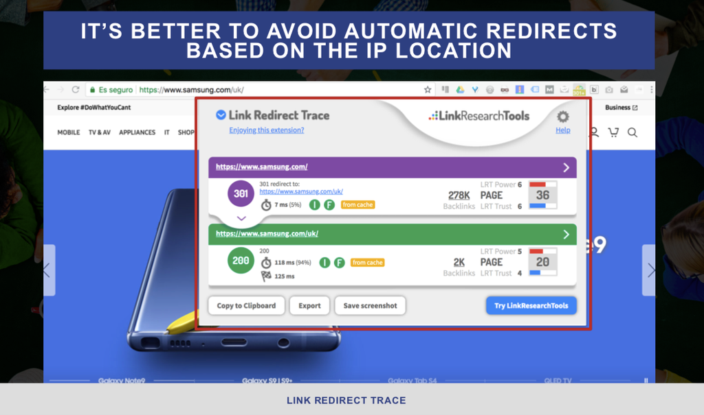 Link Redirect Trace