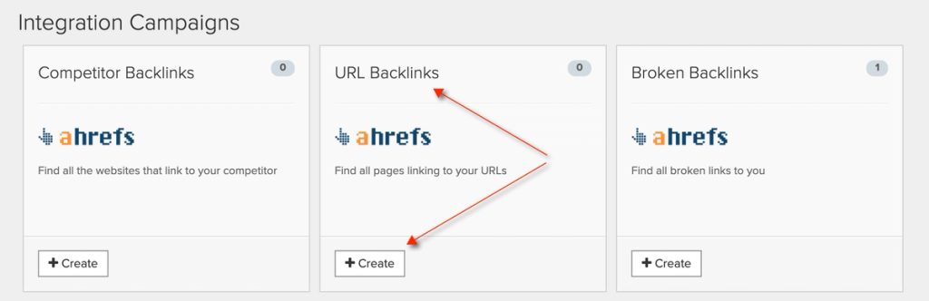 ahrefs url backlinks campaign