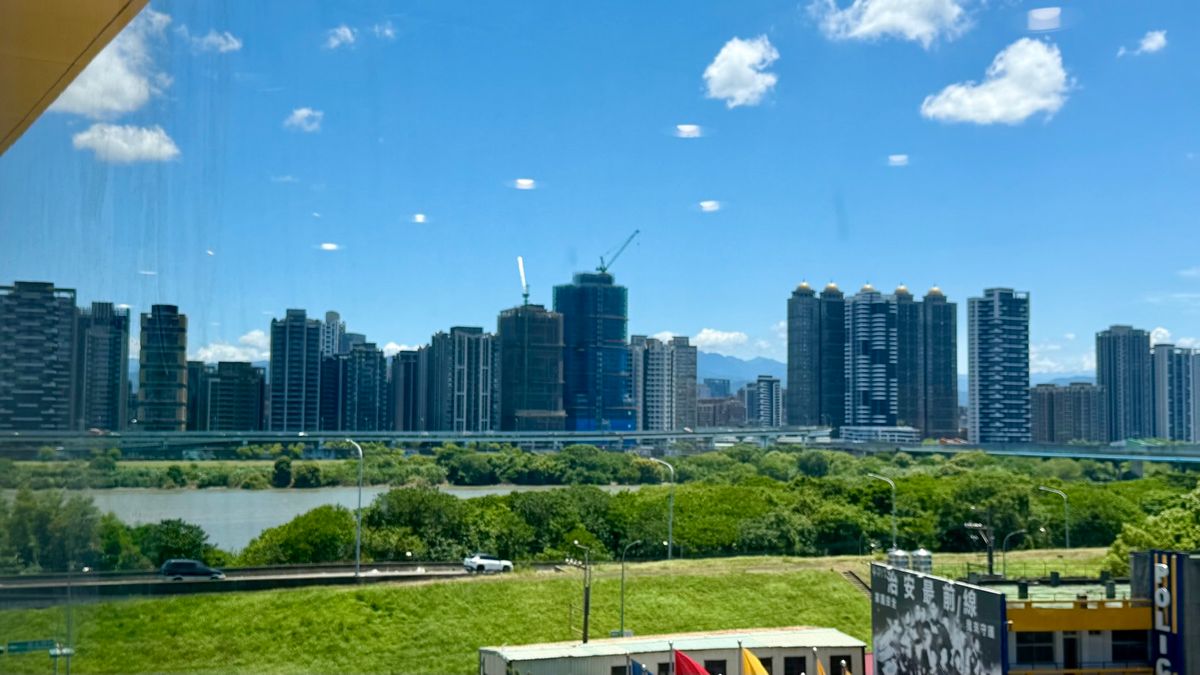 Banqiao high-rise apartments seen across the river in New Taipei