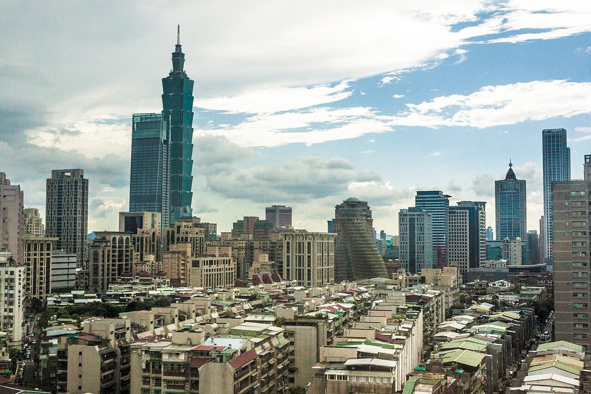 Taipei's Xinyi District skyline with Taipei 101, where many foreign professionals end up working