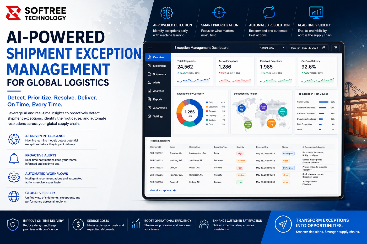 AI-Powered Shipment Exception Management for Global Logistics case study