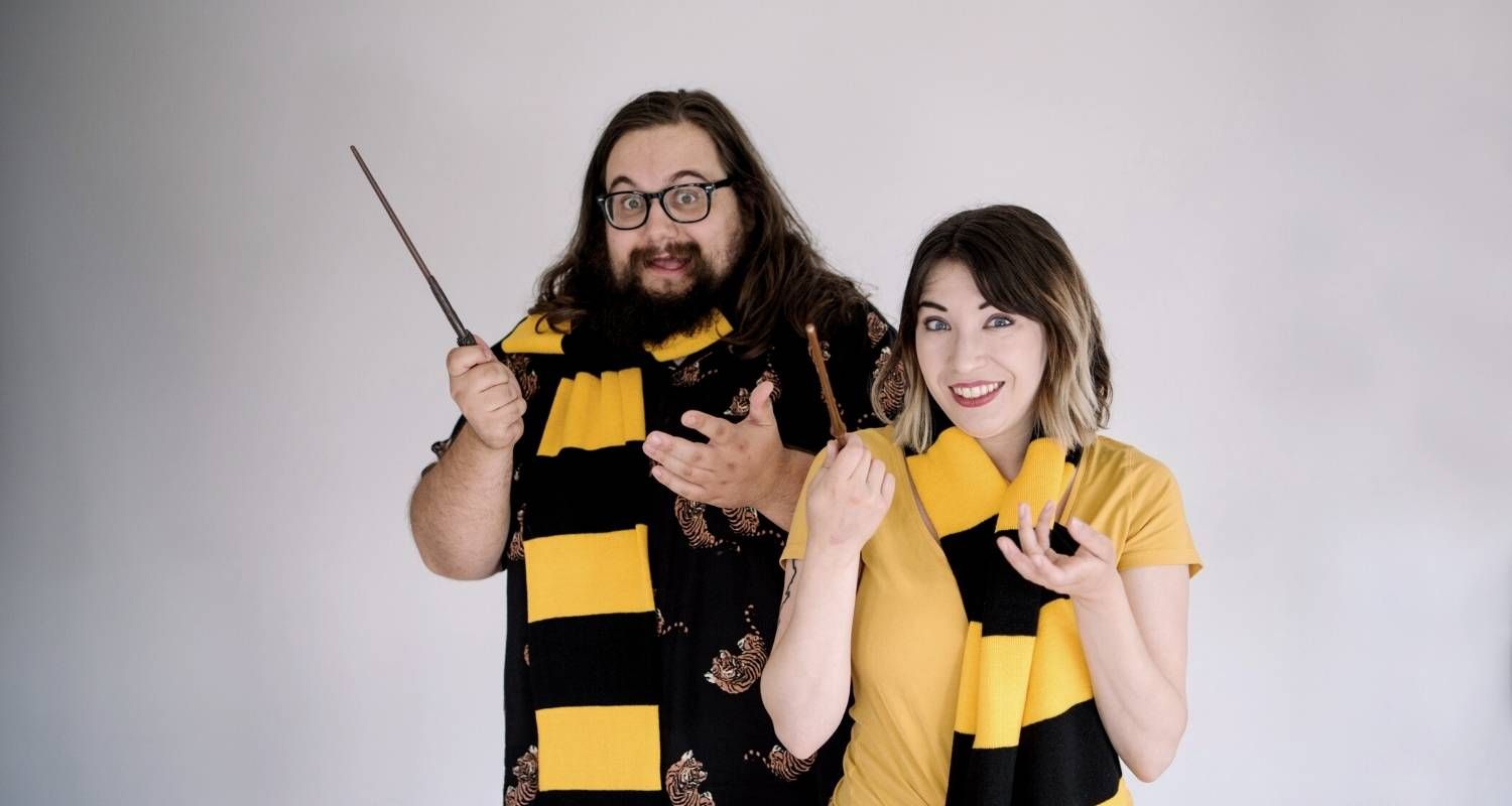 Nerve Resident Artists Skyler McNeely and Jenna Gomes-De Gruy as Wizards in Puffs by Matt Cox