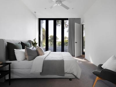 Sleek minimalist ceiling diffuser integrated into modern interior design