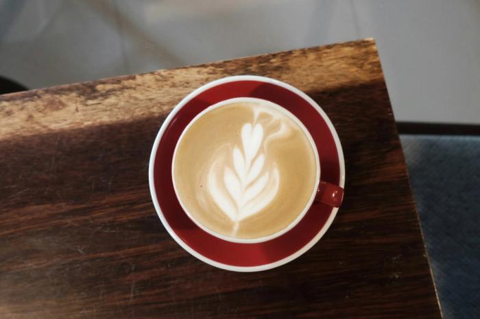 Flat white, rosetta