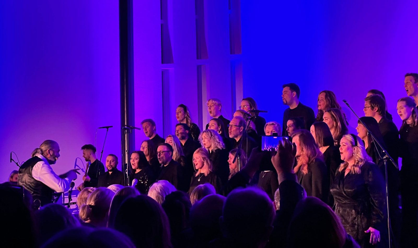 Sangerne i The Real Choir under konsert