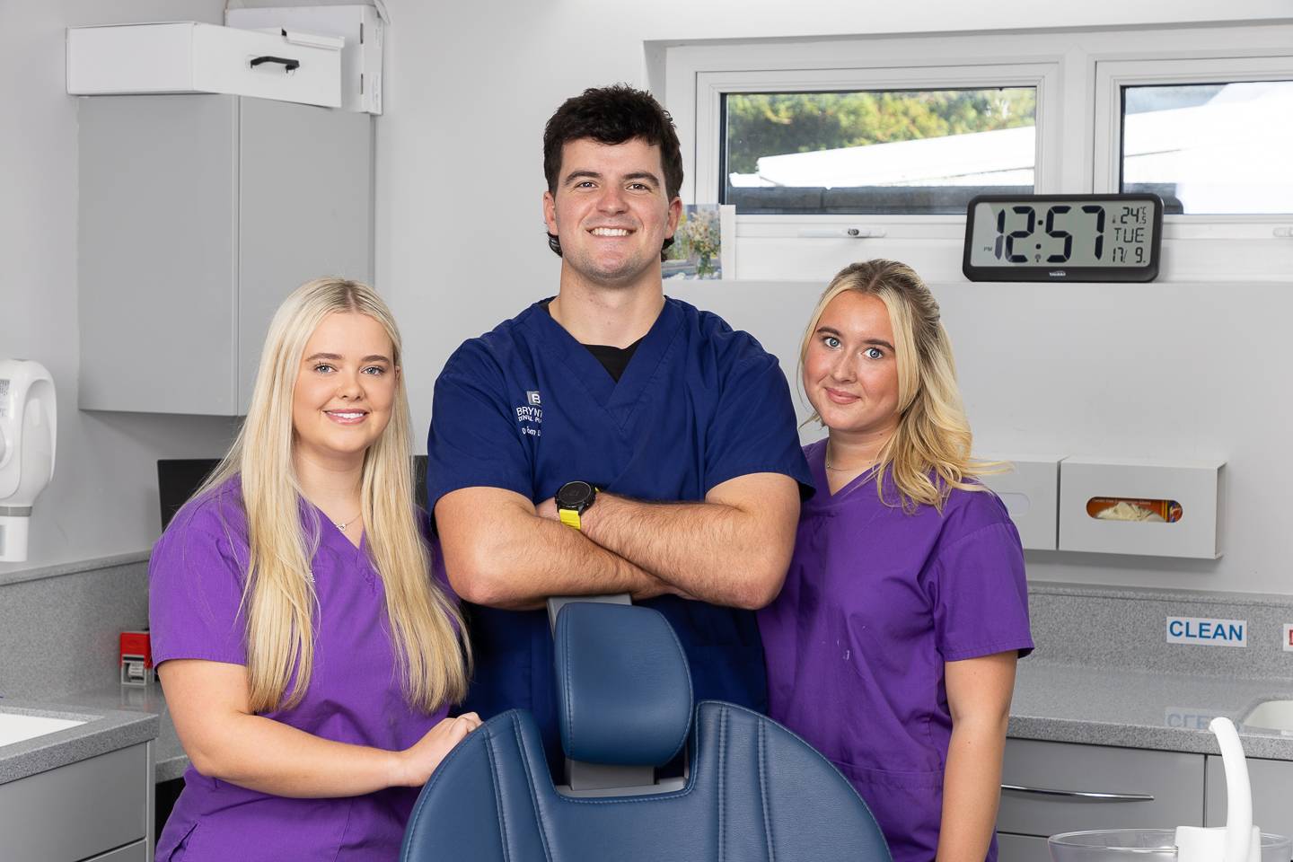 Friendly dentist and nurses at Brynteg Dental