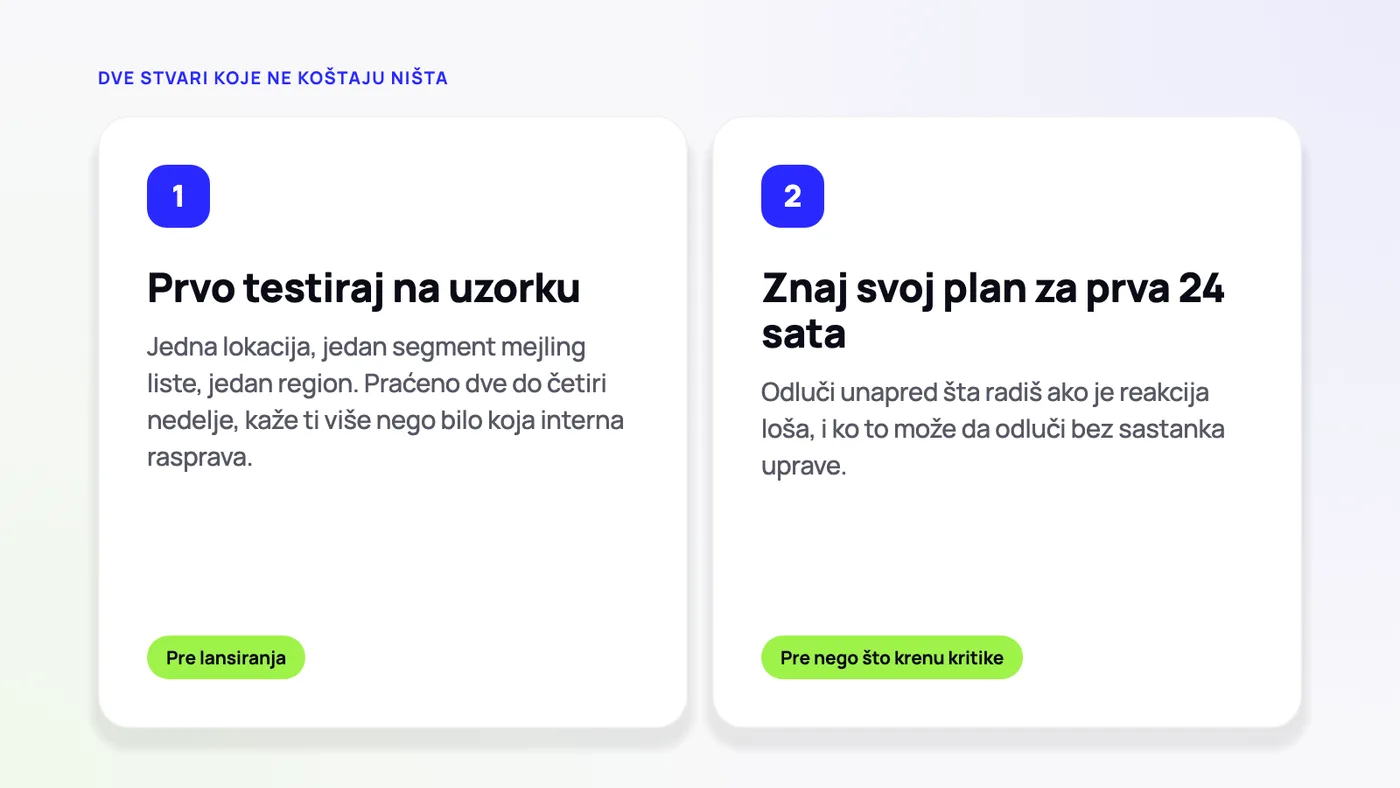 Dve stvari koje ne koštaju ništa