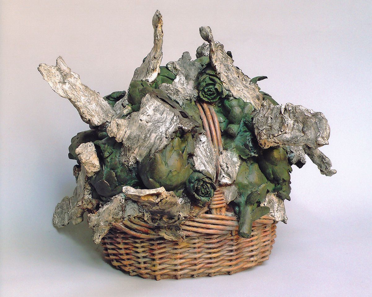 BASKET WITH ARTICHOKES