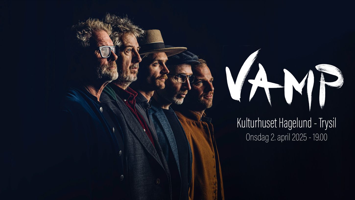 Vamp - kulturhuset Hagelund, Trysil. Onsdag 2. april 2025. Bilde av medlemmer i vamp