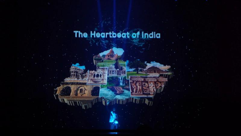 Interactive Hologauze showcasing the state as a powerhouse of both culture and resources.