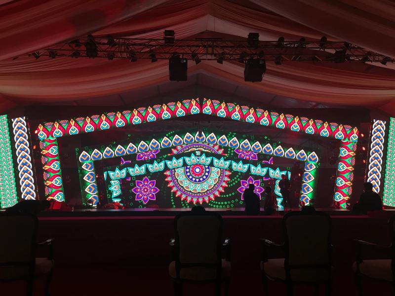 LED visuals that celebrated the collective strength and progress of the BRICS nations