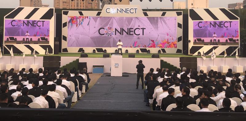 Impactful LED visuals that showcased Abbott’s achievements, future goals, in healthcare innovation.
