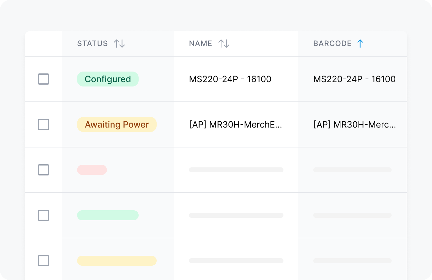 Asset grid