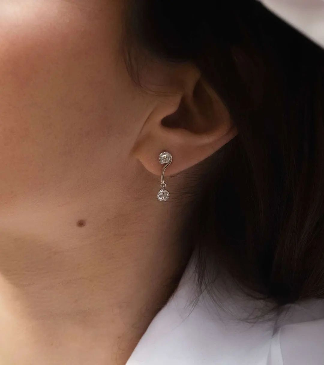 Old Mine Cut Earrings No. 11