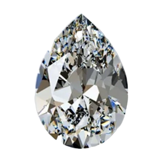 Pear cut diamond