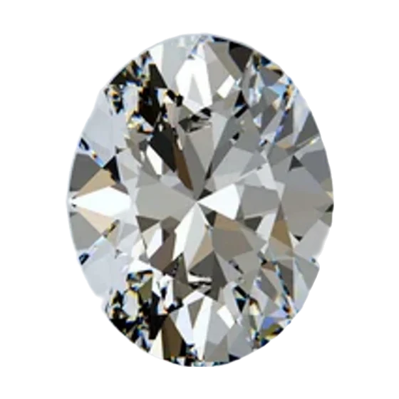 Oval cut diamond