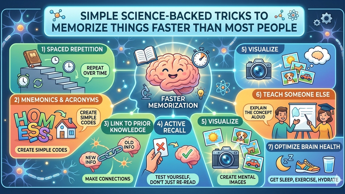 Simple Science-Backed Tricks to Memorize Things Faster Than Most People