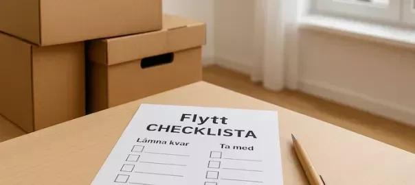 Checklista inför flytt