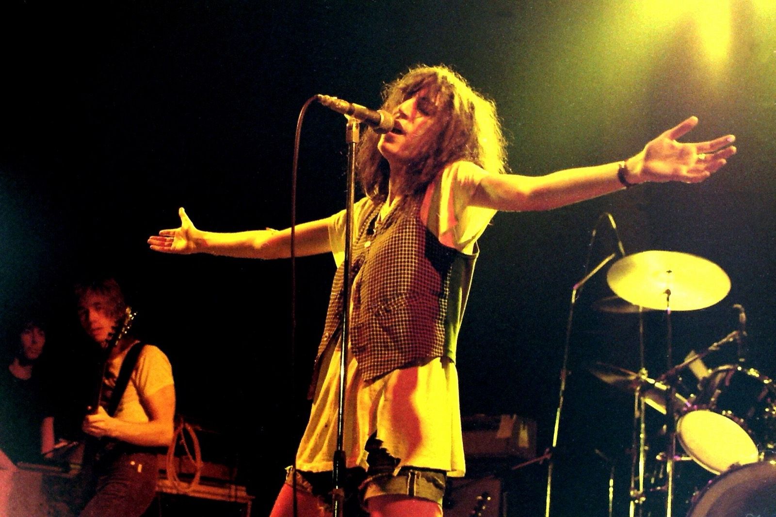 A band playing a live set