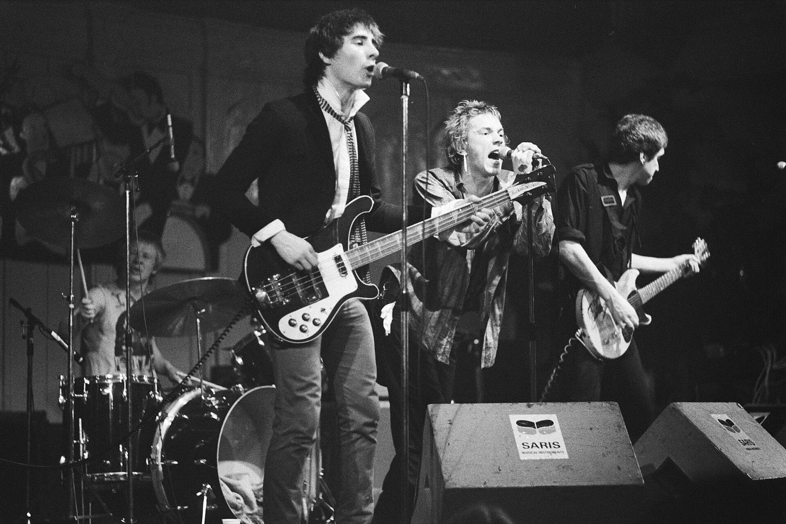 A band playing a live set