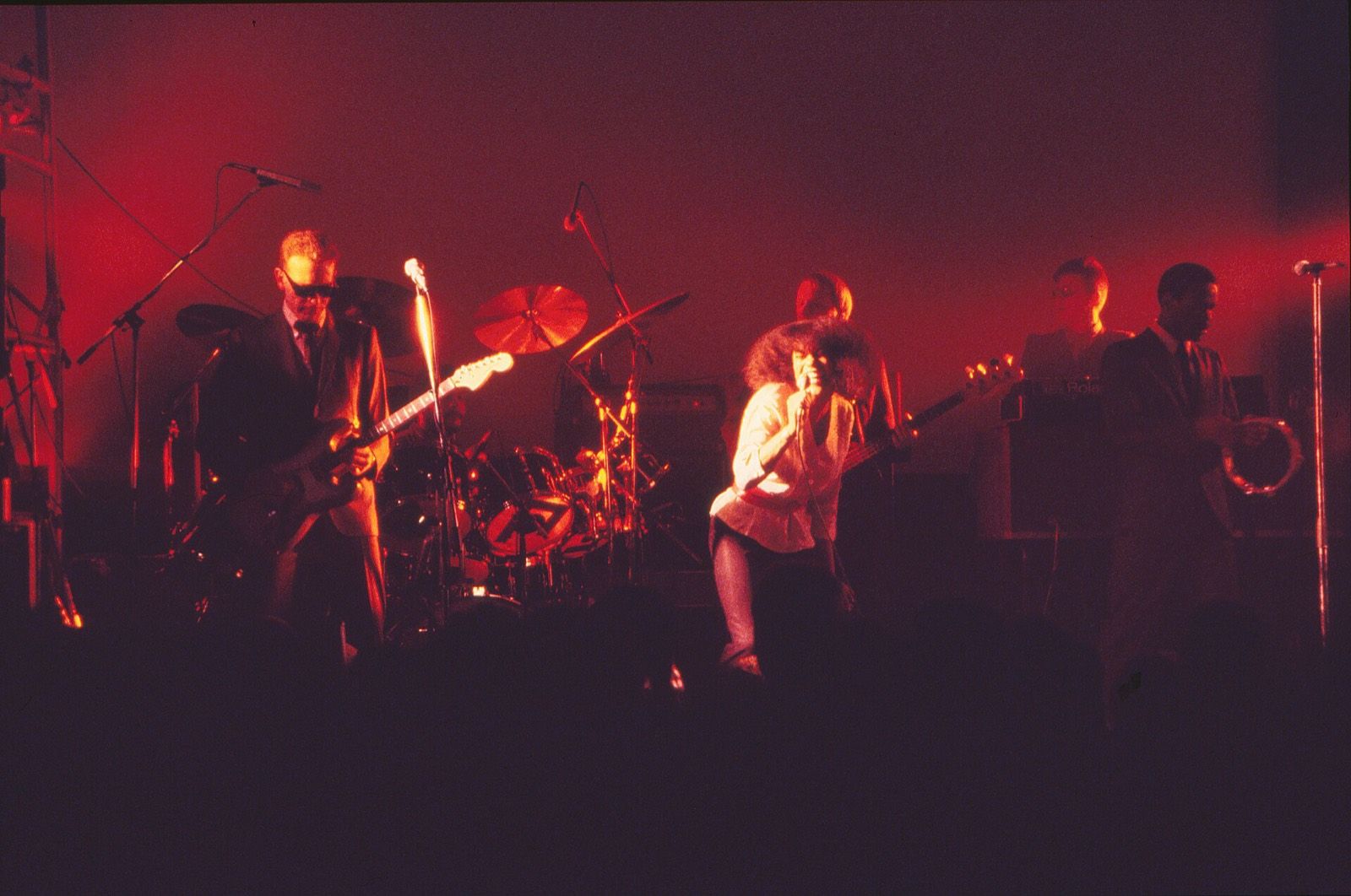 A band playing a live set