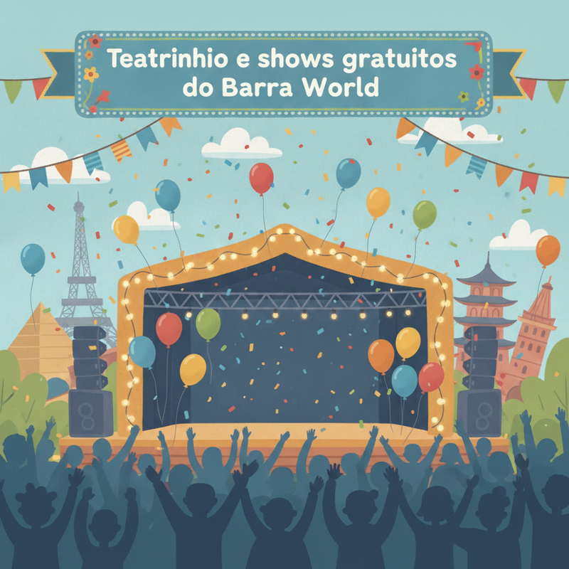 Foto: Teatrinho e shows gratuitos do Barra World